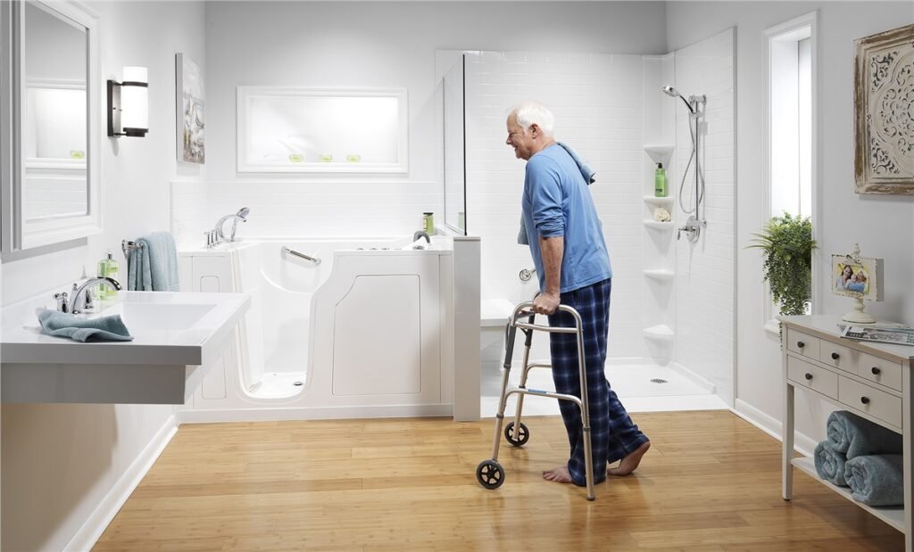 walk in tub with shower for seniors